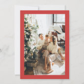 Waterverf Bloemenbessen Lijst Foto Kerst Feestdagenkaart (Achterkant)