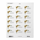 Waterverf Bloemenbloem Eucalyptus Adres Etiket (Full Sheet)