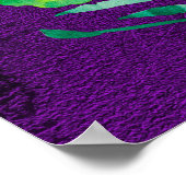 Waterverf bloemenbloemen paarse lolly poster (Hoek)