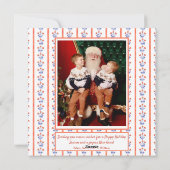 Waterverf Bloemenblok Print Foto Kerst Kaart (Achterkant)