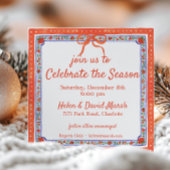 Waterverf Bloemenblok Print Kerstfeest Kaart