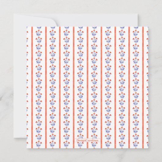 Waterverf Bloemenblok Print Kerstfeest Kaart (Achterkant)