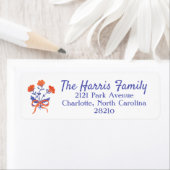 Waterverf Bloemenblok Print Kerstretour Etiket (Insitu)