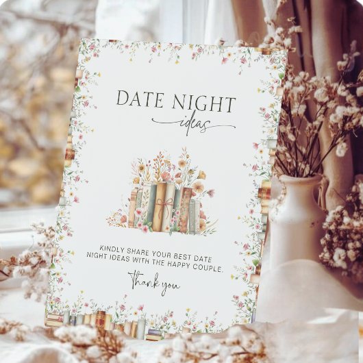 Waterverf Bloemenboek Thema Datum Nacht Ideeën Reclamebord Met Voetstuk