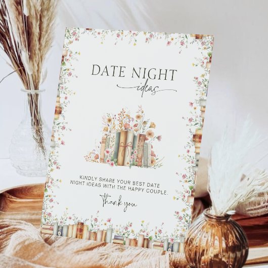 Waterverf Bloemenboek Thema Datum Nacht Ideeën Reclamebord Met Voetstuk