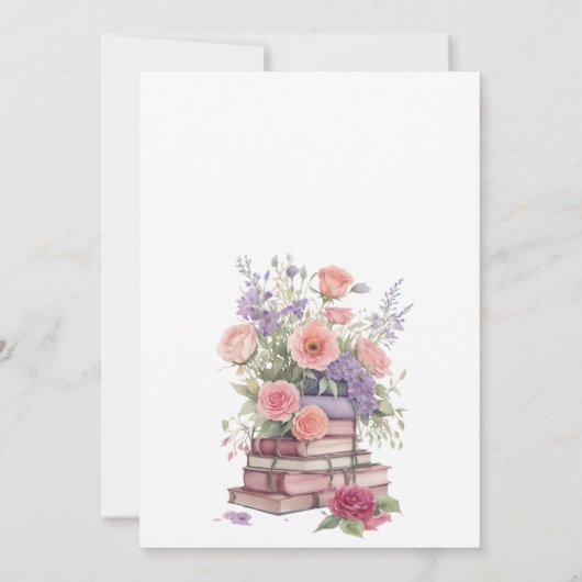 Waterverf Bloemenboek Vrijgezellenfeest Kaart (Achterkant)