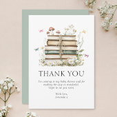 Waterverf Bloemenboeken Baby shower Bedankkaart