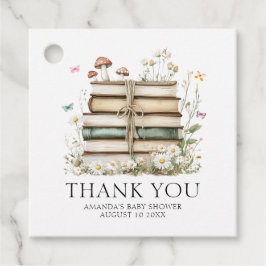 Waterverf Bloemenboeken Baby shower Dank u Bedankjes Labels