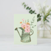 Waterverf bloemenboeket kunst briefkaart (Staand voorkant)