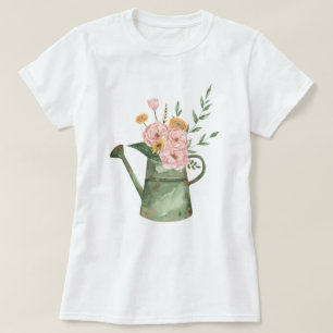 Waterverf bloemenboeket kunst t-shirt