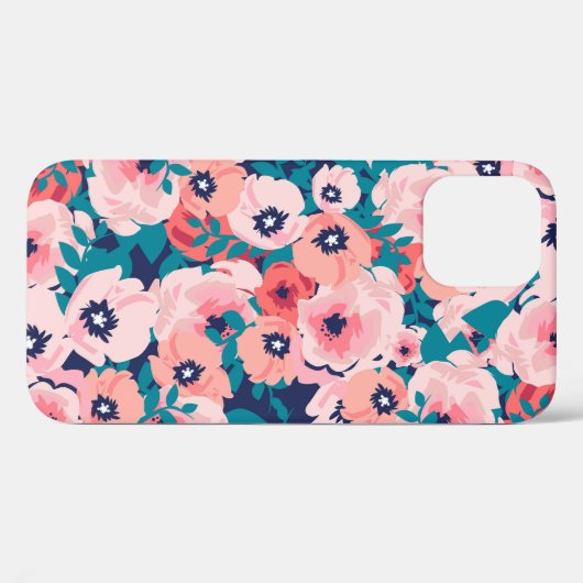 Waterverf Bloemenboeket: Pioenrozen. Case-Mate iPhone Case (Achterkant (horizontaal))