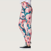 Waterverf Bloemenboeket:  Pioenrozen. Leggings (Links)