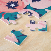 Waterverf Bloemenboeket: Pioenrozen. Legpuzzel (Zijkant)