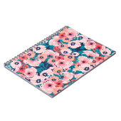 Waterverf Bloemenboeket:  Pioenrozen. Notitieboek (Linkerzijde)