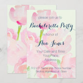 Waterverf Bloemenboeket vrijgezellenfeest Kaart (Voorkant / Achterkant)