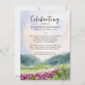 Waterverf Bloemenbos Viering van het leven Kaart (Voorkant)