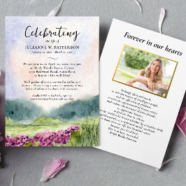 Waterverf Bloemenbos Viering van het leven Kaart