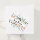 Waterverf Bloemenbruid bruidegom bruiloft Bedankjes Labels (In situ)