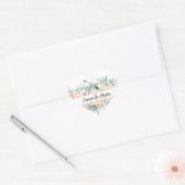 Waterverf Bloemenbruid bruidegom bruiloft Hart Sticker (Envelop)