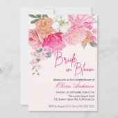 Waterverf Bloemenbruid in Bloom Vrijgezellenfeest Kaart (Voorkant)