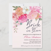 Waterverf Bloemenbruid in Bloom Vrijgezellenfeest Kaart (Voorkant)