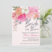 Waterverf Bloemenbruid in Bloom Vrijgezellenfeest Kaart (Staand voorkant)