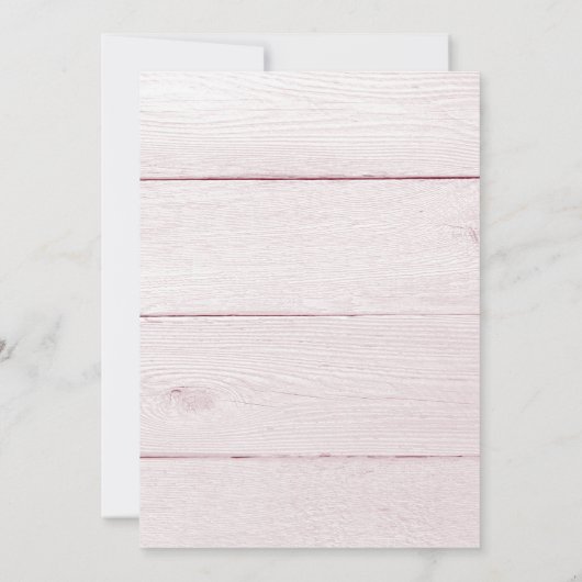 Waterverf Bloemenbruiloft - Bourgondië & Roze Kaart (Achterkant)