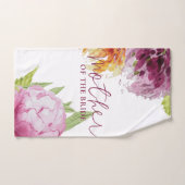 Waterverf Bloemenbruiloft Moeder van de bruid Handdoek (Handdoek)