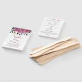 Waterverf bloemenbruiloft programma fan handwaaier (Niet-gemonteerd)