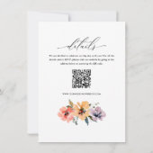 Waterverf Bloemenbruiloft website QR Kaart (Achterkant)