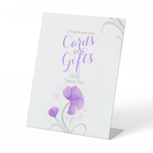 Waterverf bloemencadeau voor paarse bruiloft