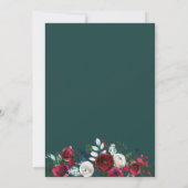 Waterverf bloemenchique winterverjaardagsfeestje kaart (Achterkant)
