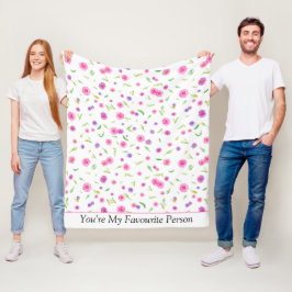 Waterverf Bloemendeken – Cadeau Fleece Deken
