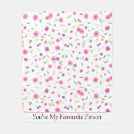  Waterverf Bloemendeken – Cadeau Fleece Deken