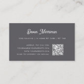 Waterverf Bloemendieren | QR-code voor verzorging Visitekaartje (Achterkant)