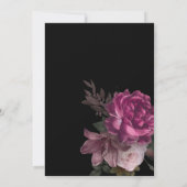 Waterverf bloemendonker moody zwart Trouwen Kaart (Achterkant)