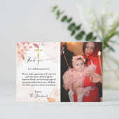 waterverf bloemendoop bedankje kaart (Staand voorkant)