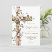 Waterverf Bloemendoop Heilig Kruis Kaart (Staand voorkant)