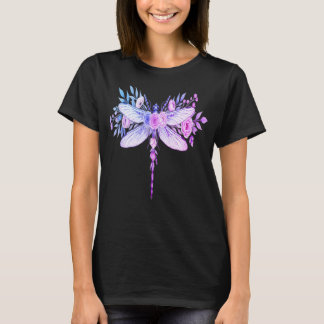 Waterverf Bloemendracht Libelle T-shirt - Botanica