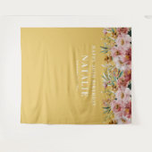 Waterverf bloemendraperie 30e verjaardag roze chic wandkleed (Voorkant (horizontaal))