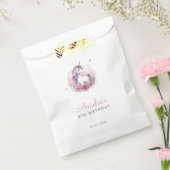 Waterverf Bloemeneenhoorn Magisch Verjaardagsfeest Bedankzakje (Gezegeld)