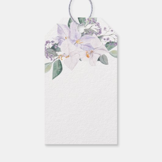 Waterverf bloemenelegante bruiloft dank u cadeaulabel (Achterkant)