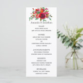 Waterverf Bloemenen Huwelijksmenu Menu (Staand voorkant)