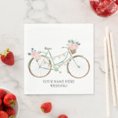 Waterverf bloemenfiets Boho Wedding Servet (Insitu)