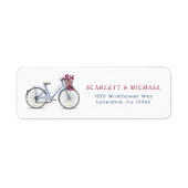 Waterverf Bloemenfiets We hebben retouradres verpl Etiket (Voorkant)