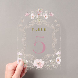 waterverf bloemenframe tafelnummer
