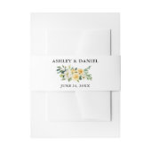 Waterverf Bloemengeel Elegant Bruiloft Uitnodigingen Wikkel (Voorkant Voorbeeld)