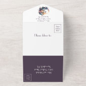 waterverf bloemengothic moon Handvasten All In One Uitnodiging (Buitenkant)