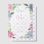 Waterverf Bloemengroen Spaans Geslacht Reveal Vellum Uitnodigingen (Offset (Uitnodiging))