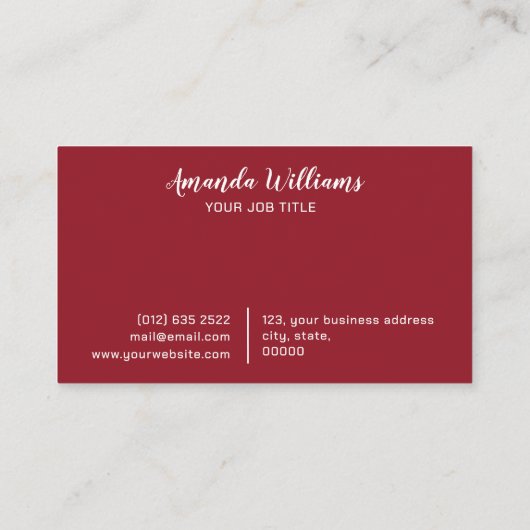 Waterverf Bloemengroen Vrouwelijk Visitekaartje (Achterkant)